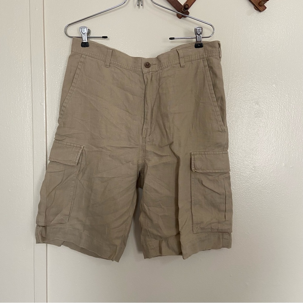 Linen Cargo Shorts